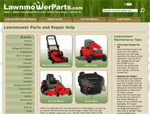 Tablet Screenshot of lawnmowerparts.com